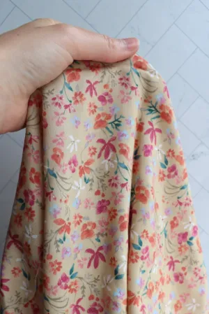 2YD 28IN REMNANT; Alma on Honeysuckle Rayon Challis
