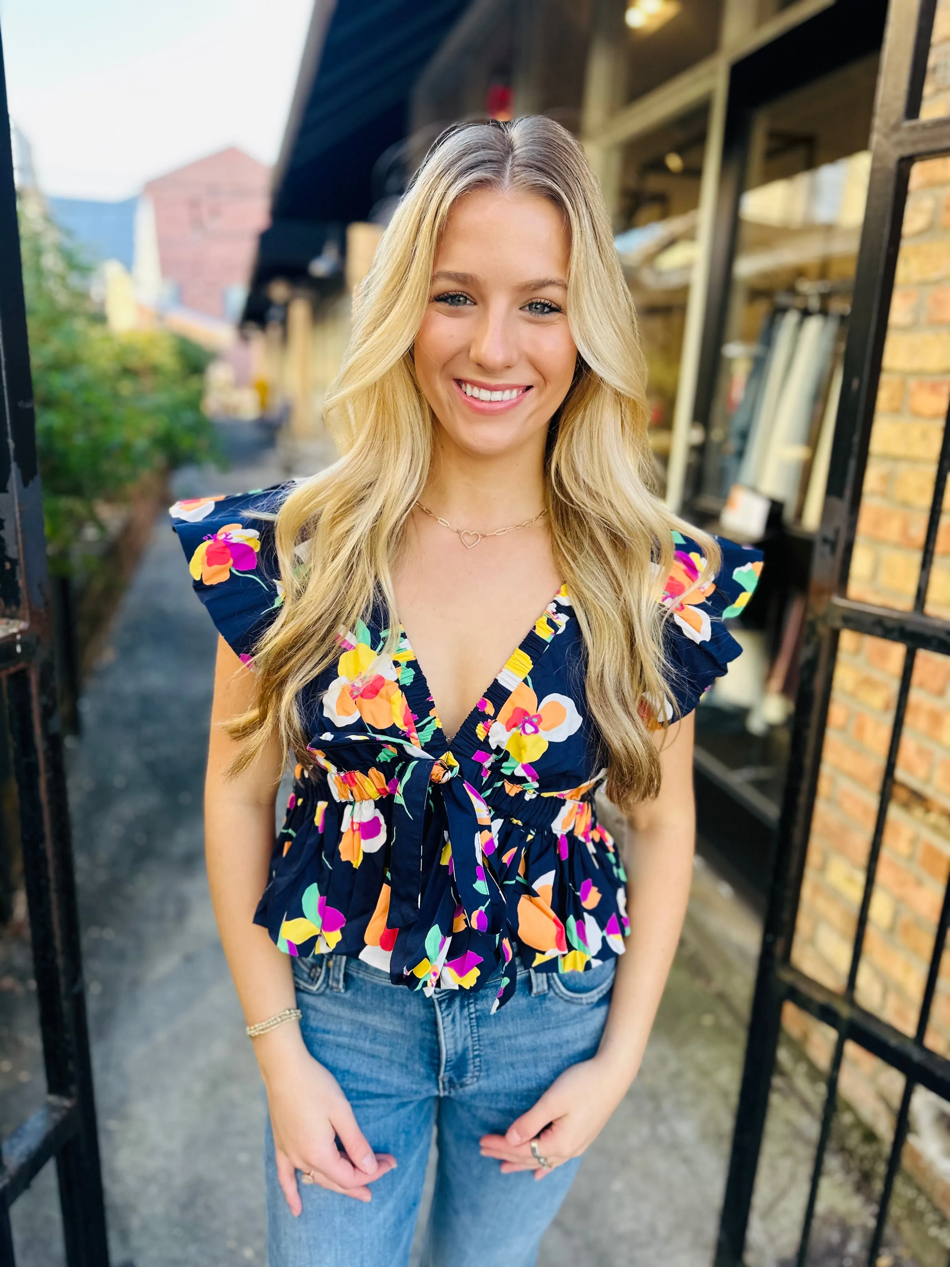 Adelina Top- Azure
