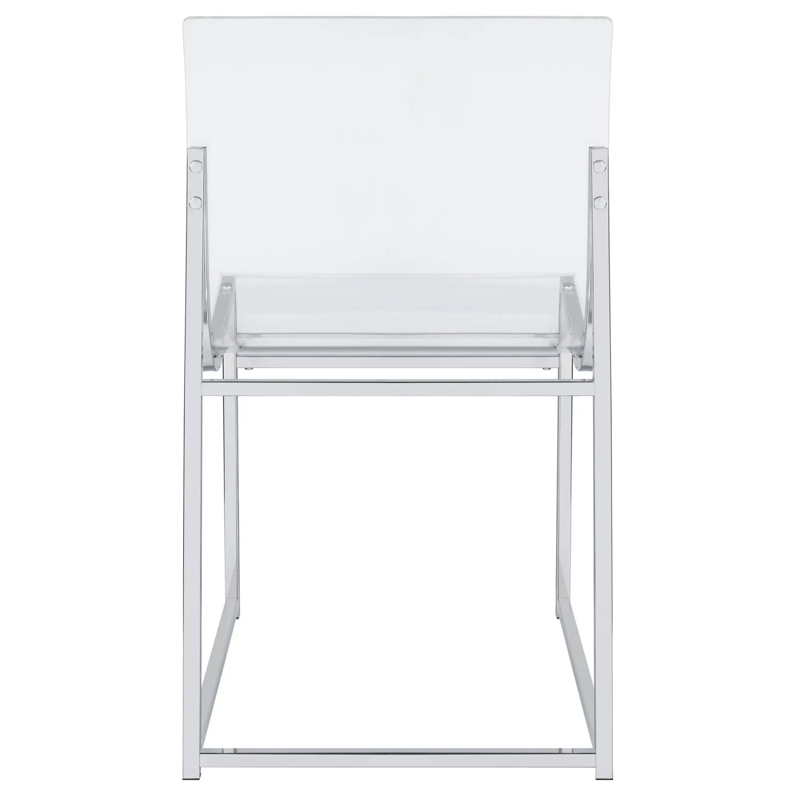 Adino Acrylic Dining Side Chair Clear and Chrome (Set of 2)