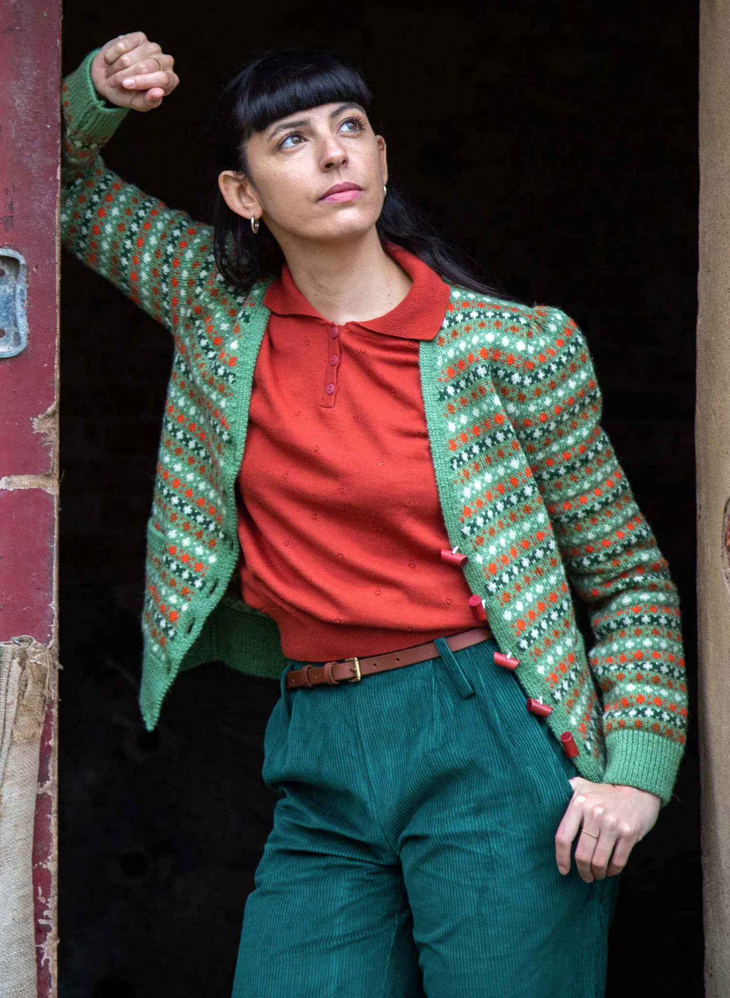 Aila Knitted Top - Rust Red