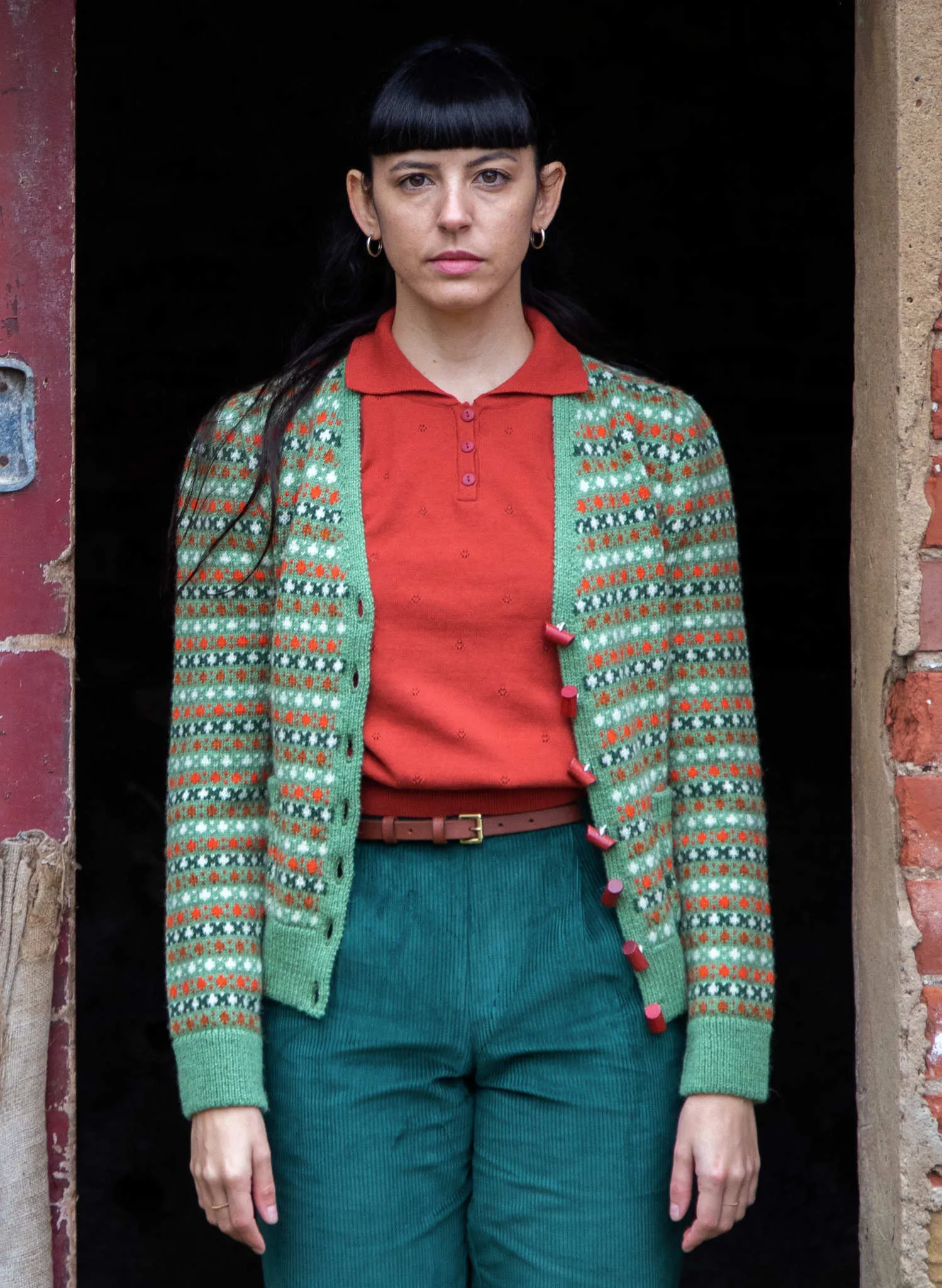 Aila Knitted Top - Rust Red