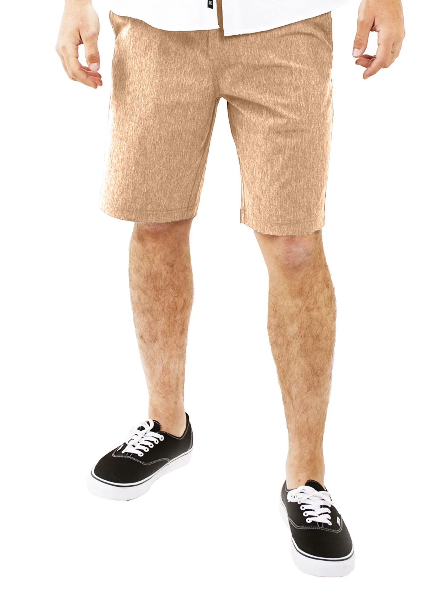 Alpha Mens Hybrid Shorts - Yarn Dye Khaki