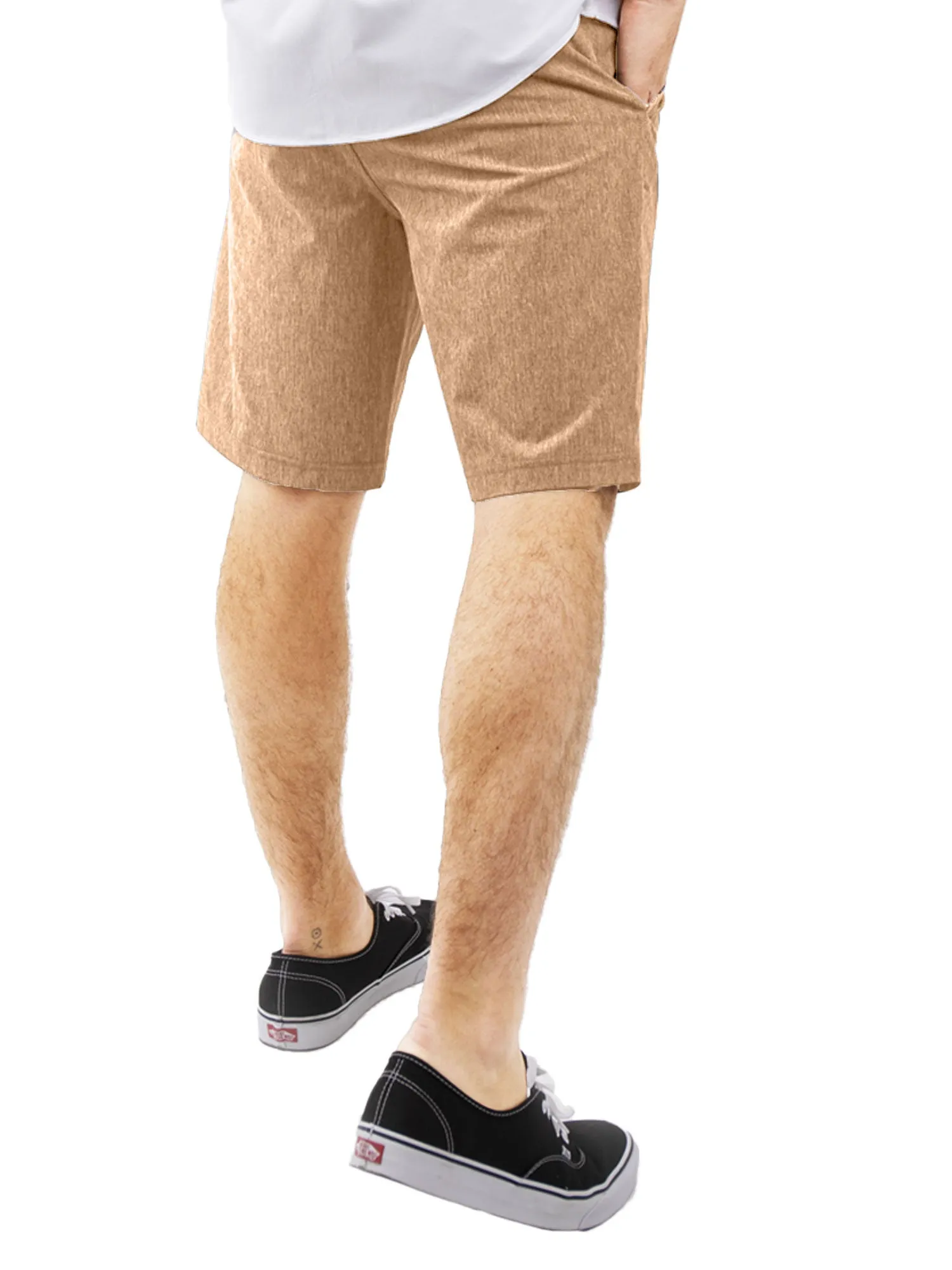 Alpha Mens Hybrid Shorts - Yarn Dye Khaki