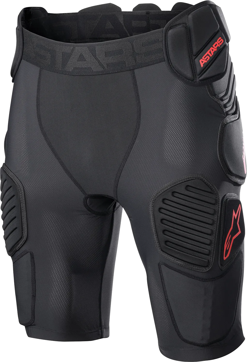 ALPINESTARS Bionic Pro Protection Shorts - Black/Red - Large 6507523-13-L