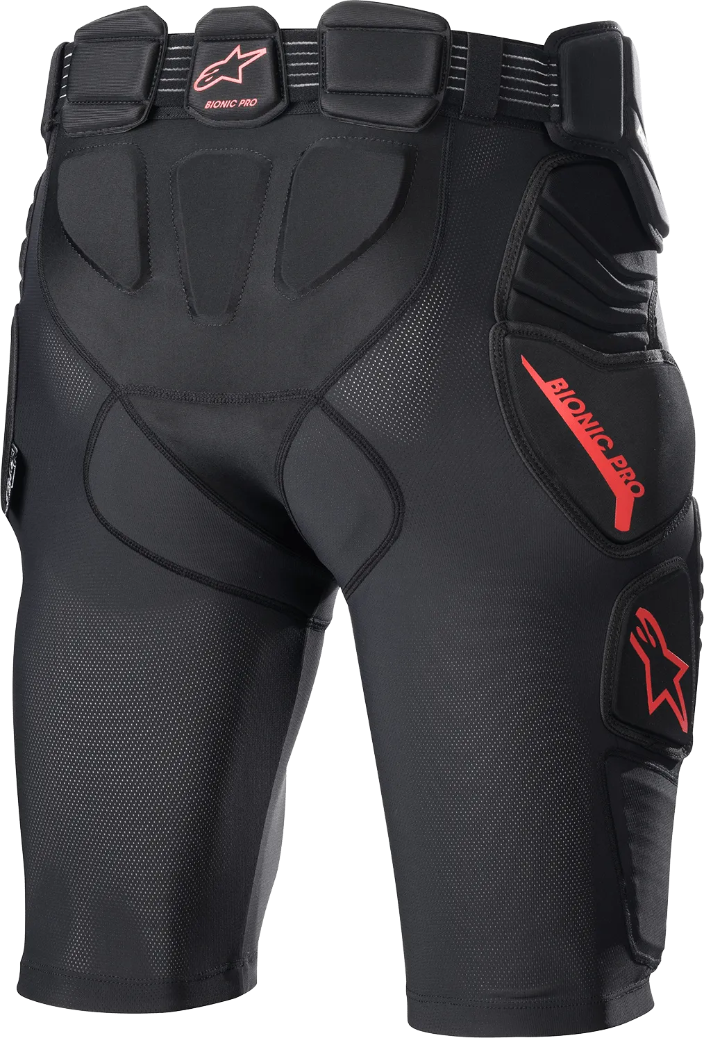 ALPINESTARS Bionic Pro Protection Shorts - Black/Red - Large 6507523-13-L