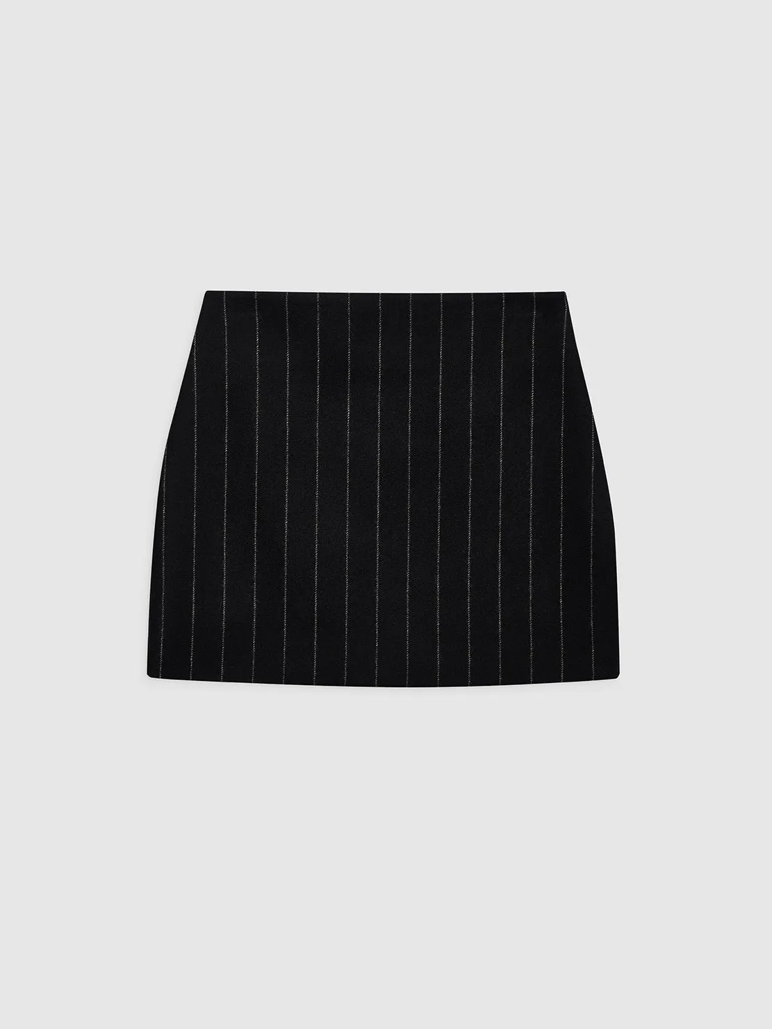 Anine Bing Tierra Skirt Dark Grey Pinstripe