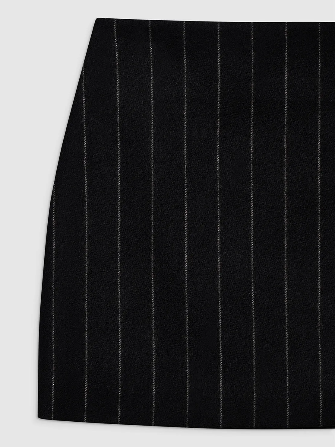 Anine Bing Tierra Skirt Dark Grey Pinstripe