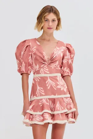 ARTICHOKE PUFF SLEEVE MINI DRESS