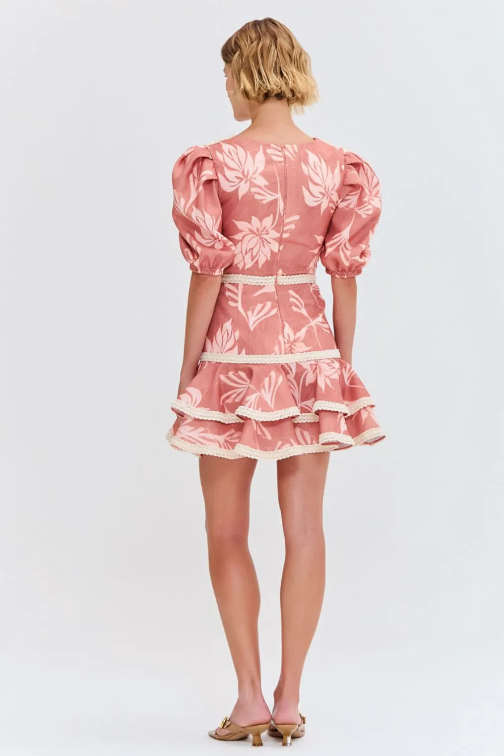 ARTICHOKE PUFF SLEEVE MINI DRESS