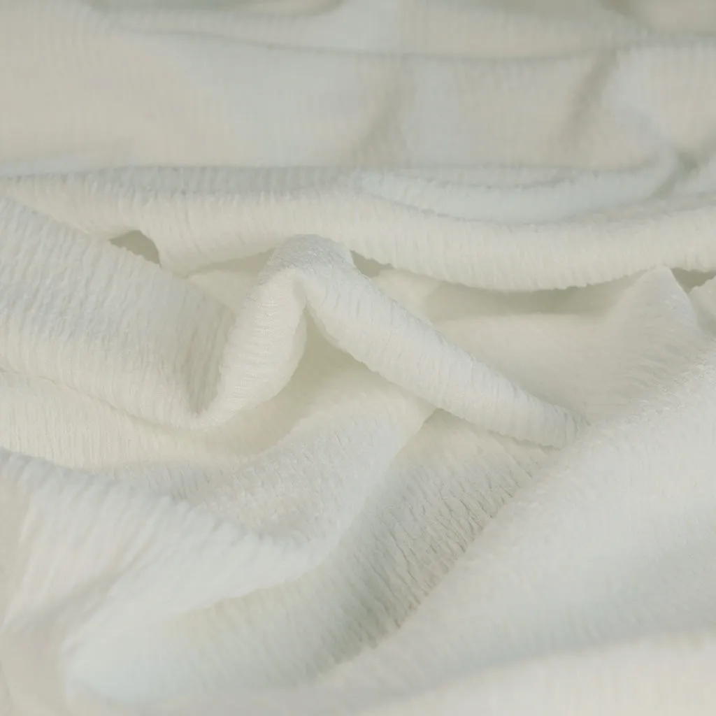 Aspen - Ivory Bark Stretch Rib Fabric Sample