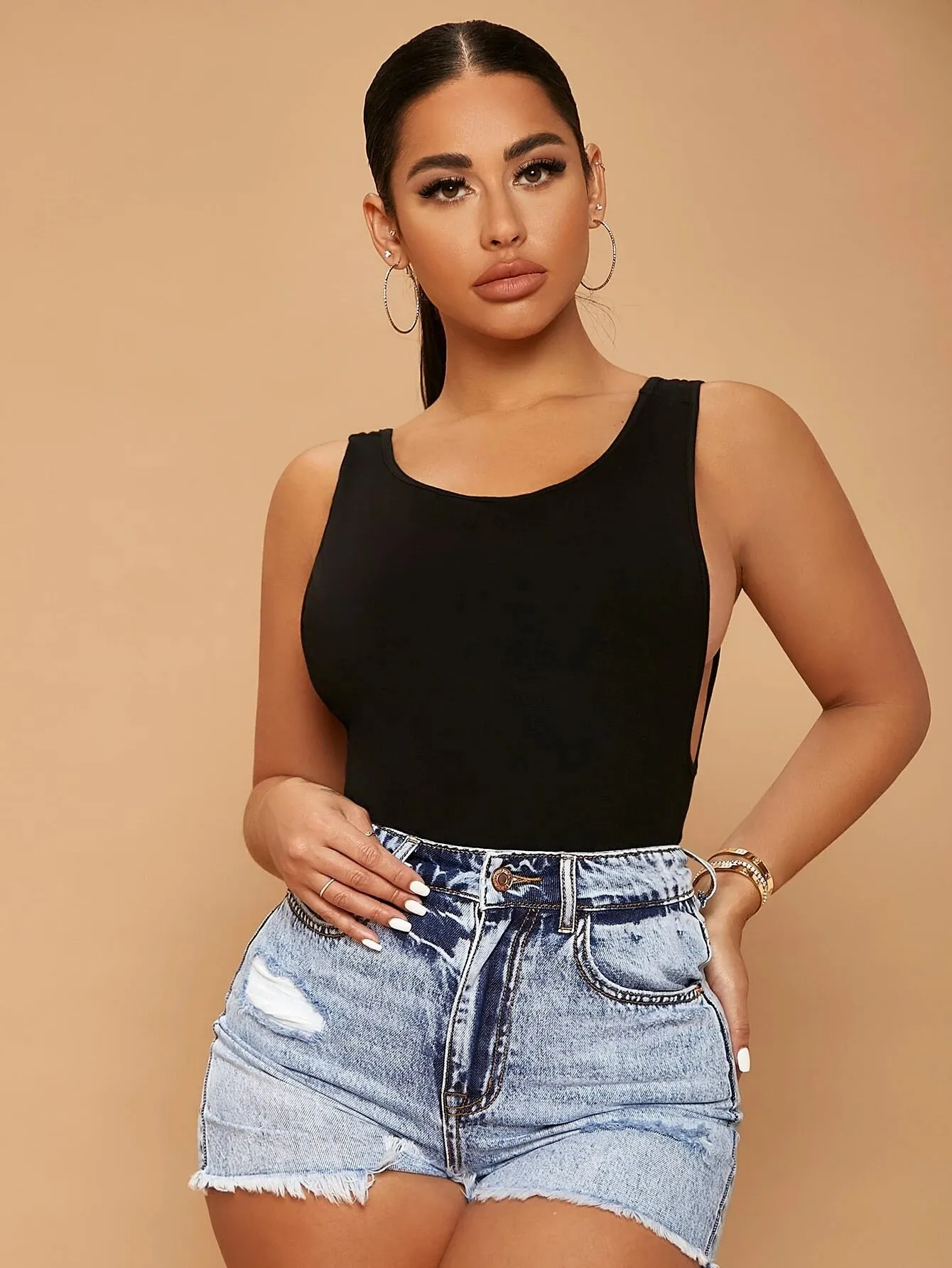 Backless Slim Fit Bodysuit
