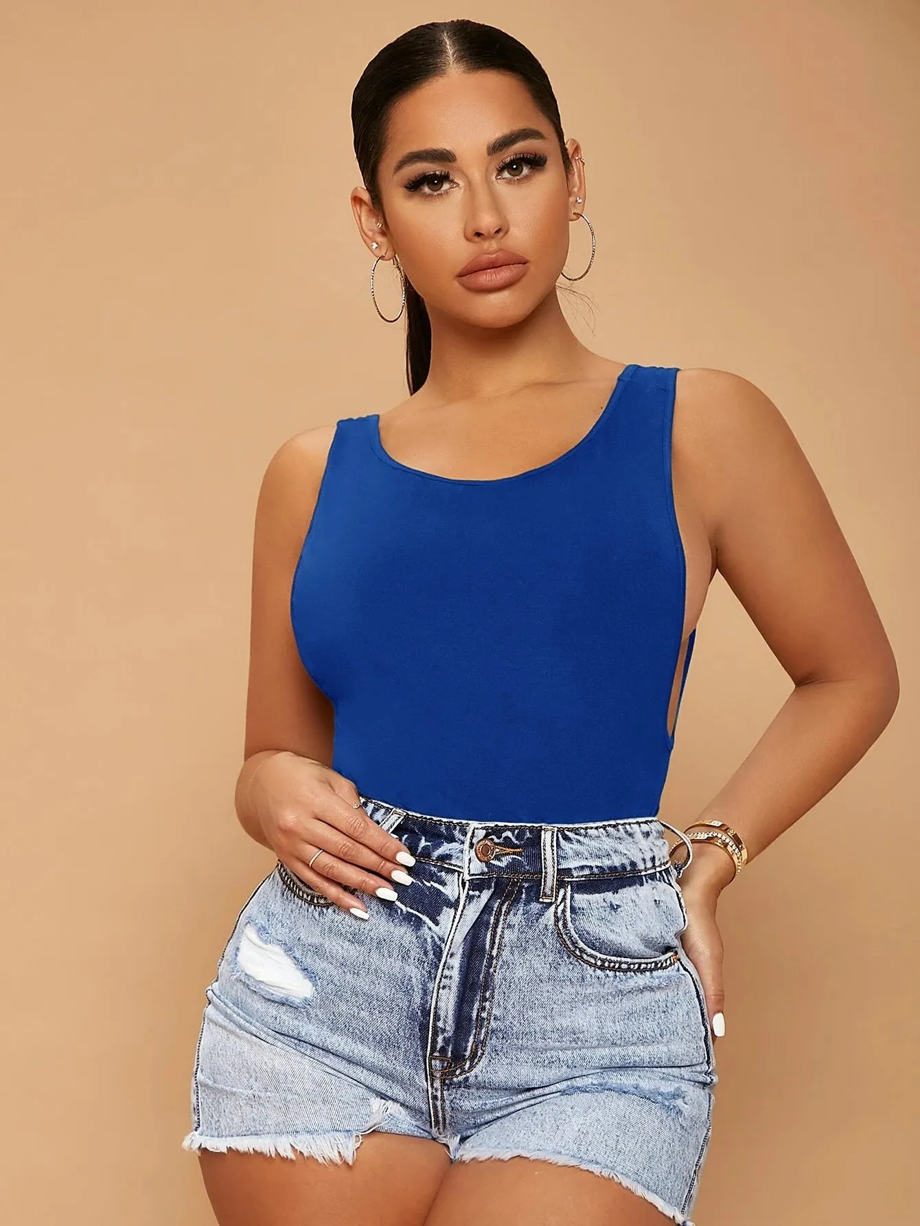 Backless Slim Fit Bodysuit