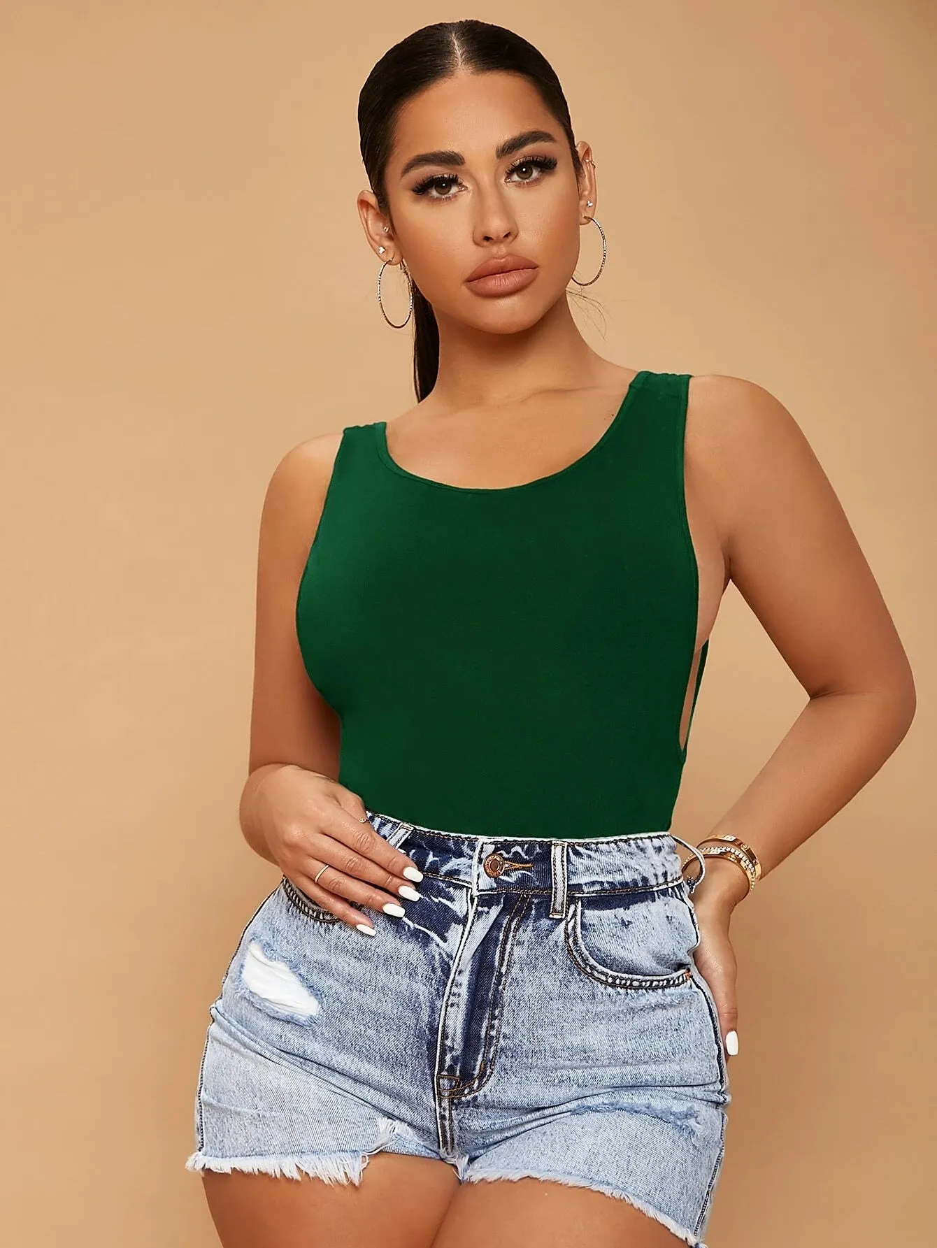 Backless Slim Fit Bodysuit