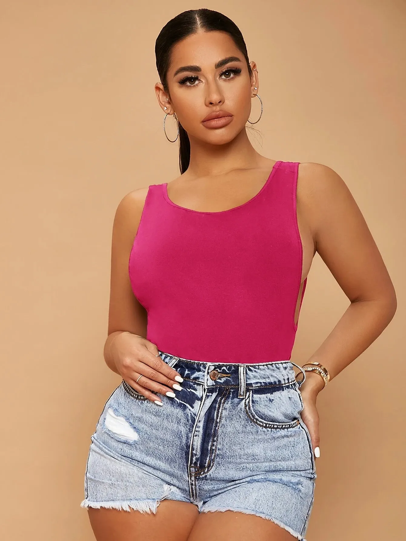 Backless Slim Fit Bodysuit