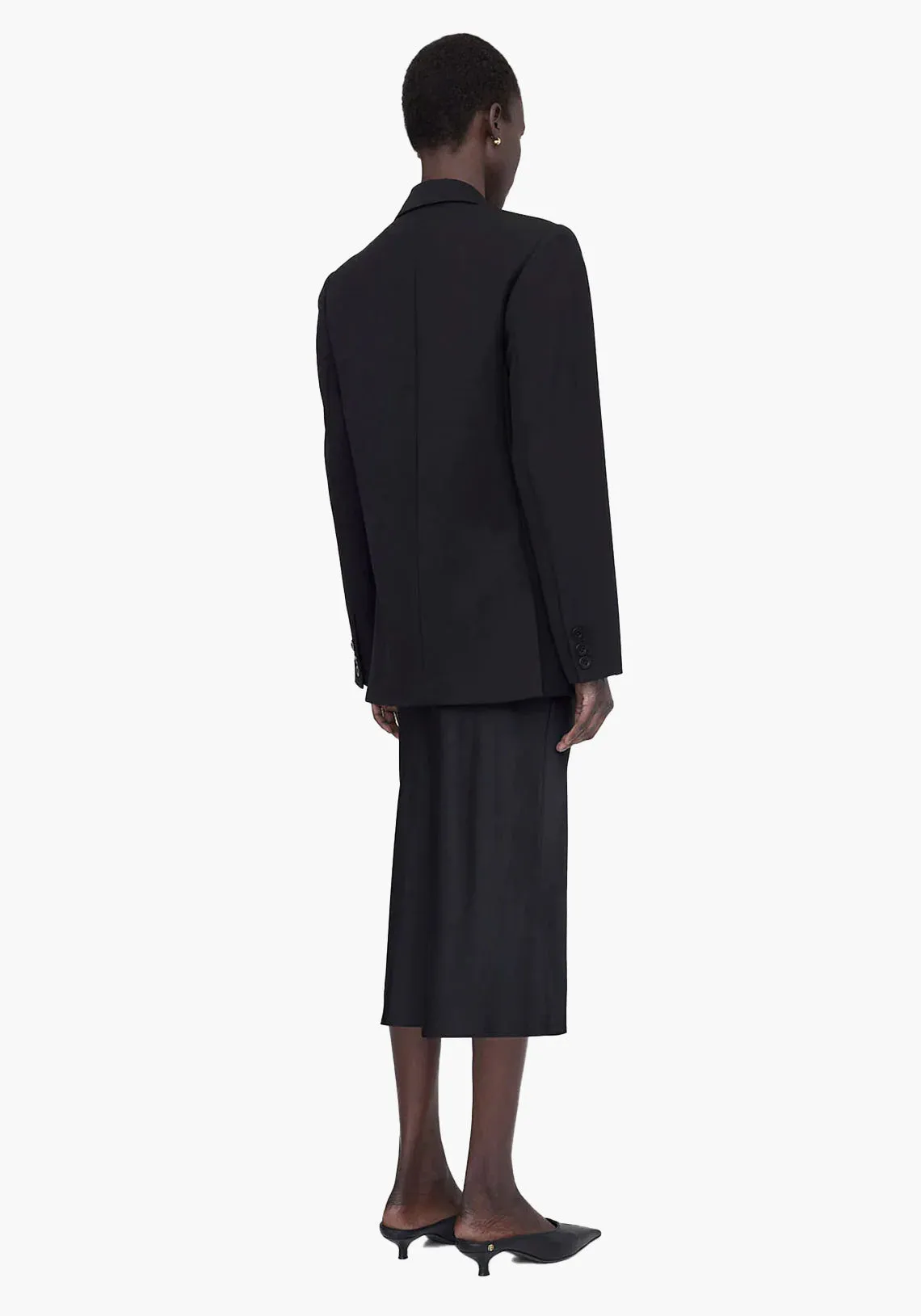 BAR SILK SKIRT BLACK