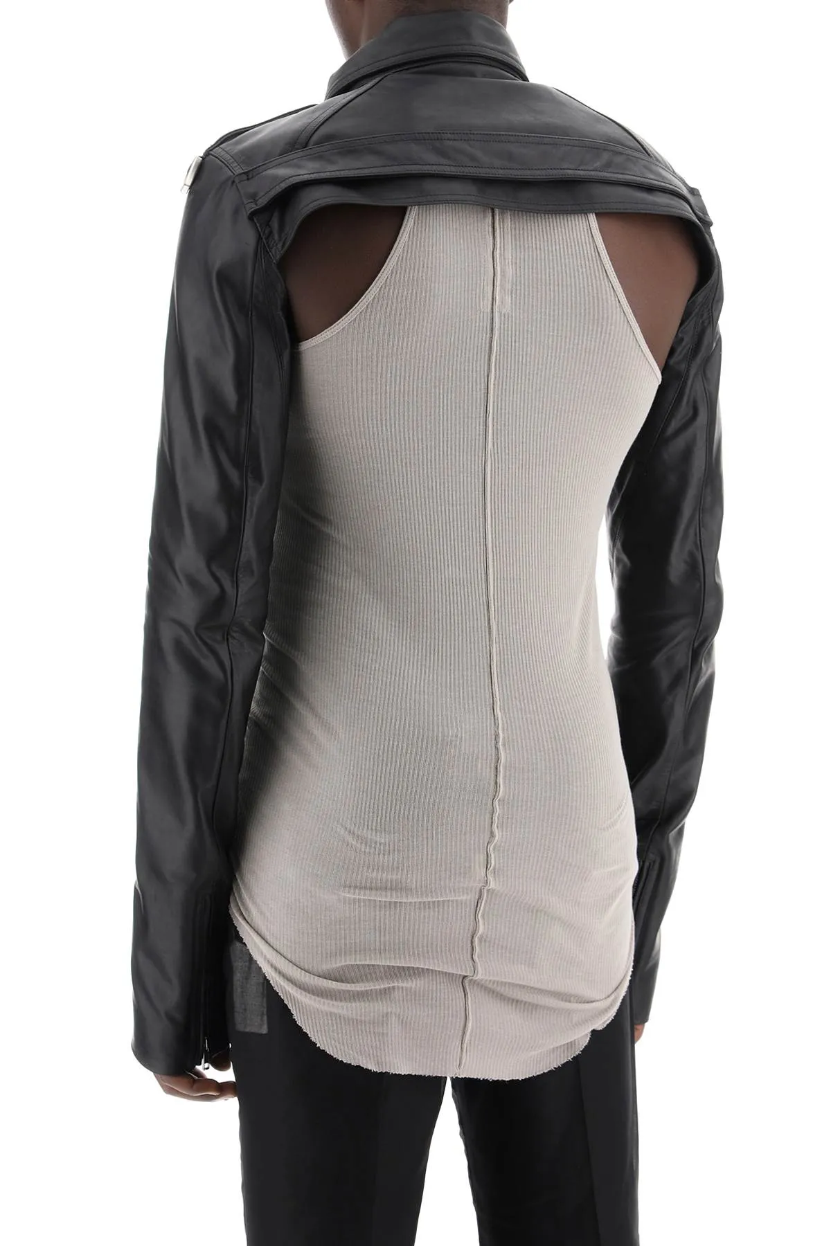 biker-style bolero jacket