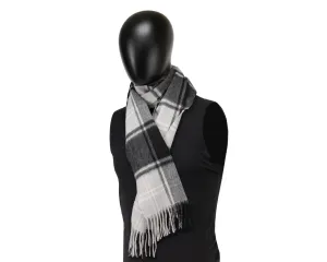 Black & Grey Check Scarf