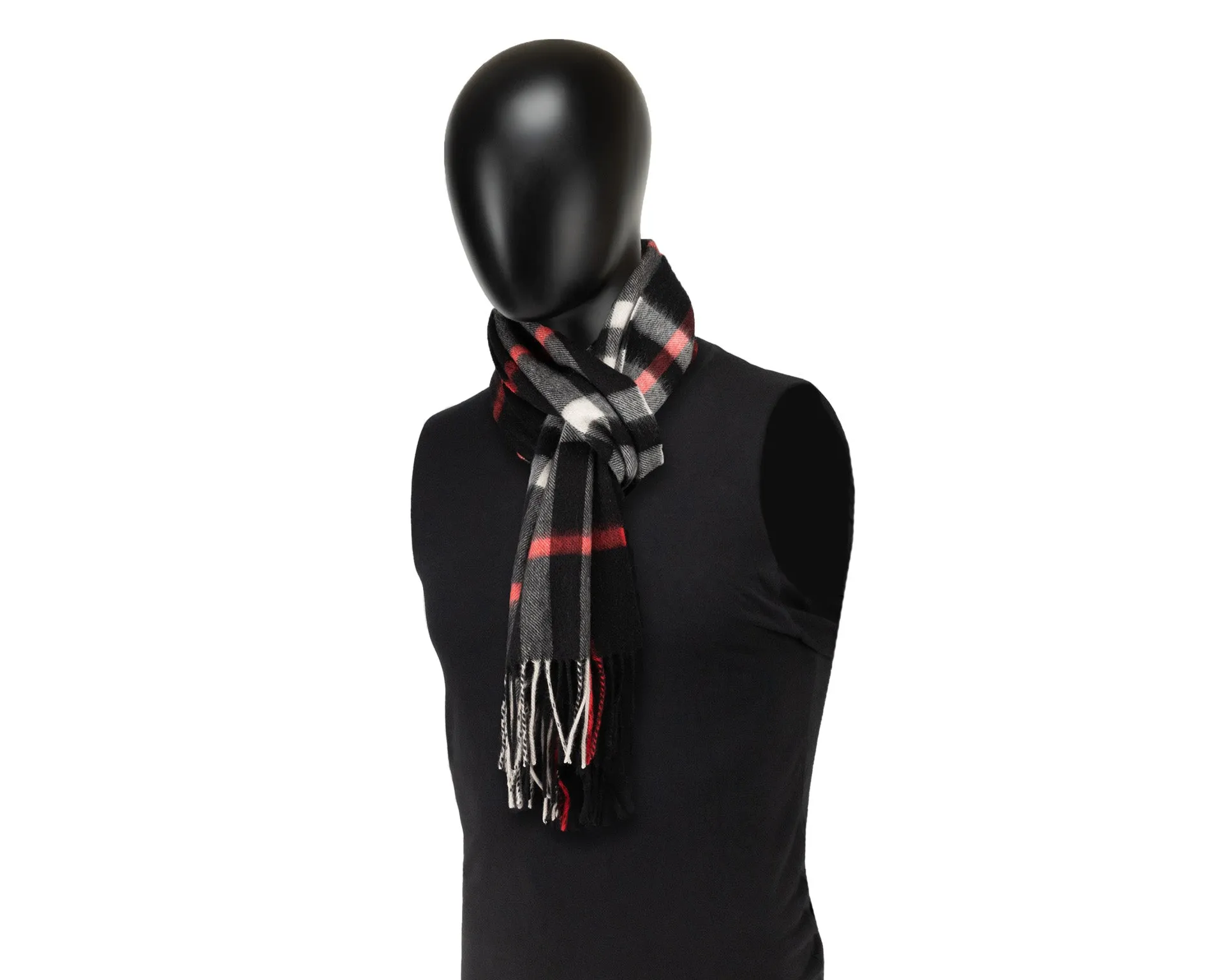 Black & Red Check Scarf