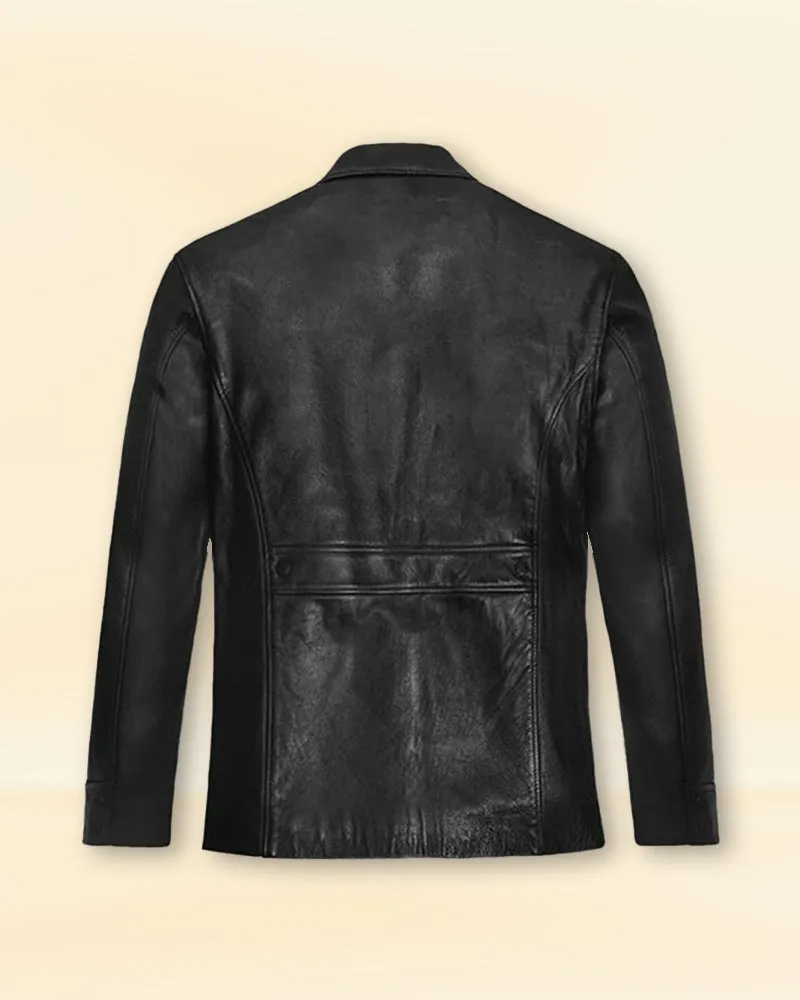BLACK LEATHER JACKET WORN BY JOHNNY DEPP