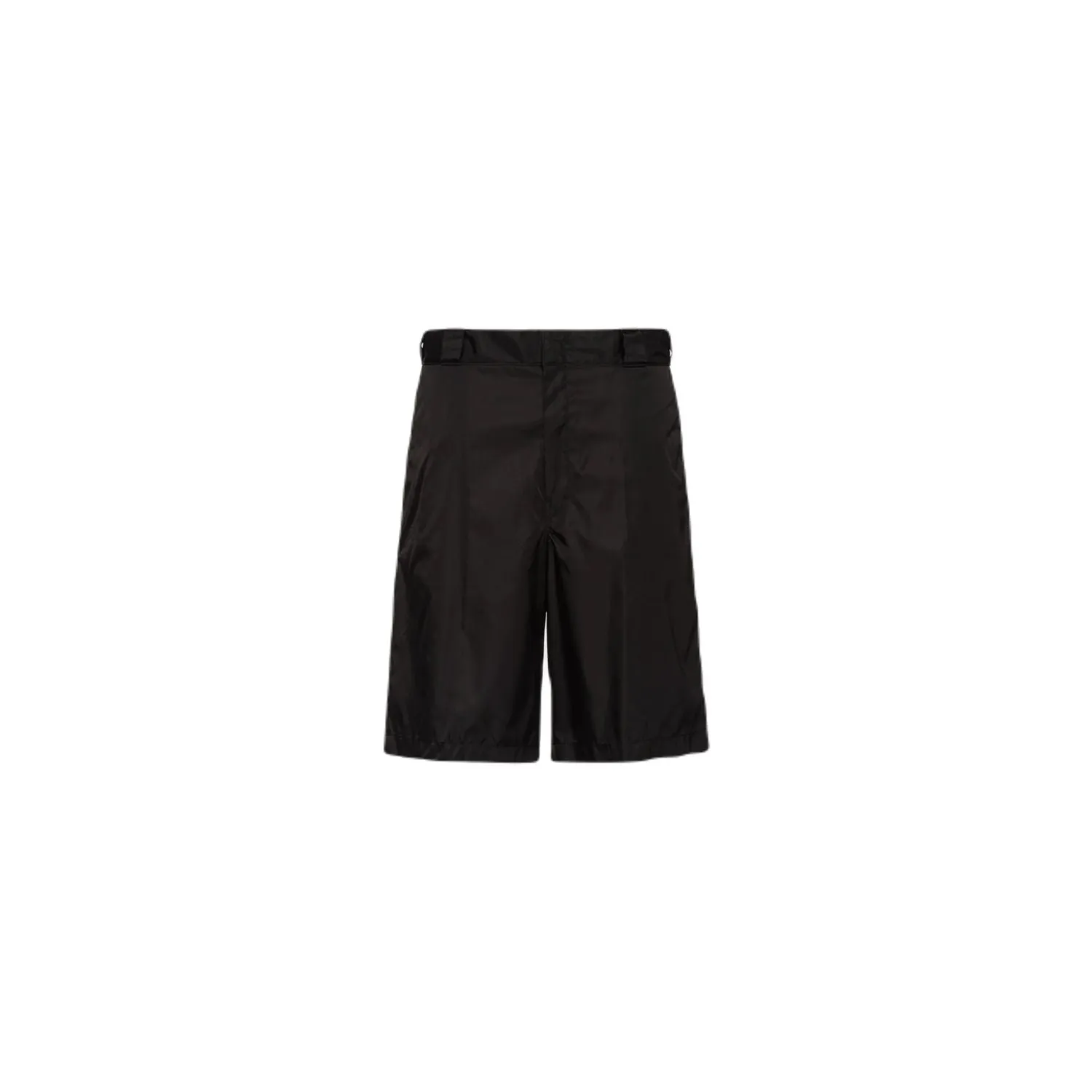 BLACK RE-NYLON BERMUDA SHORTS WITH LOGO