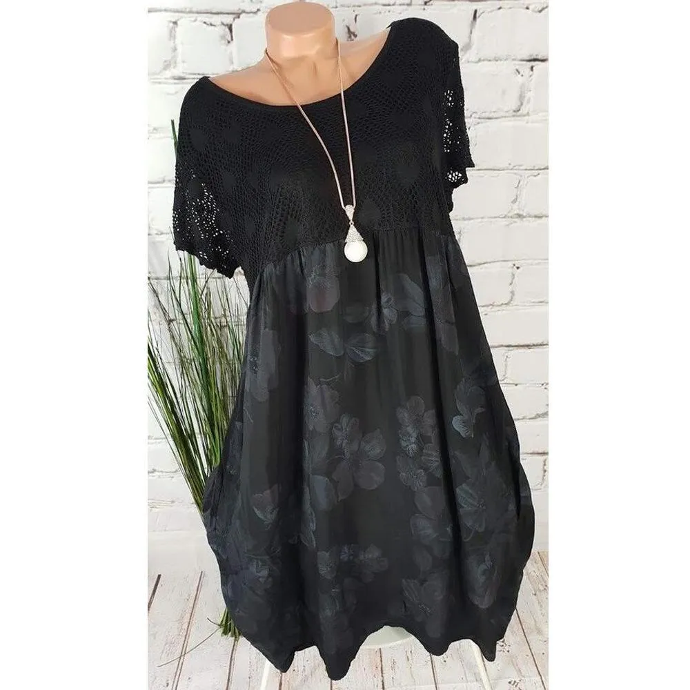 Blossoms of Beauty Lace Top Dress