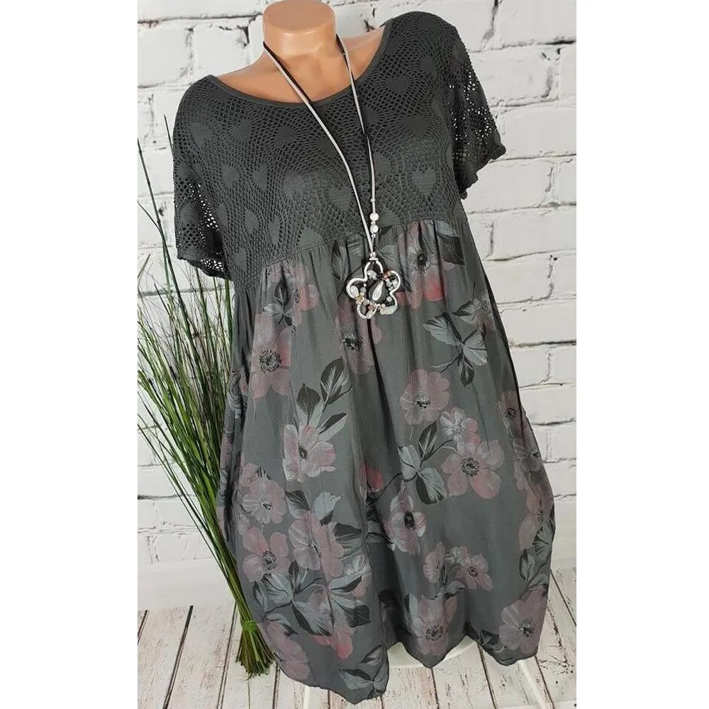 Blossoms of Beauty Lace Top Dress
