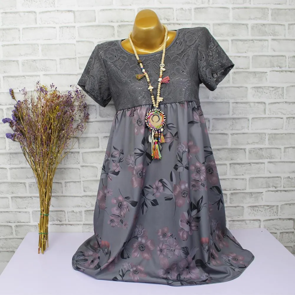 Blossoms of Beauty Lace Top Dress