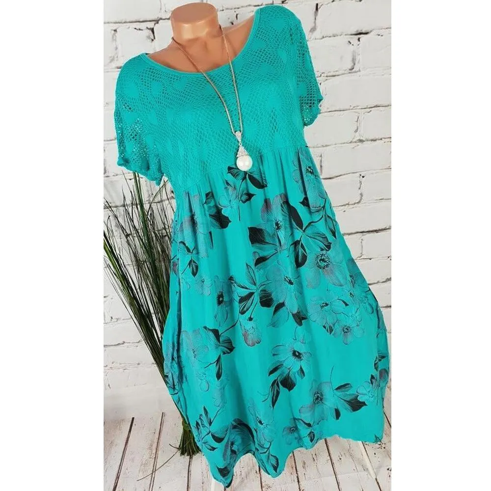 Blossoms of Beauty Lace Top Dress