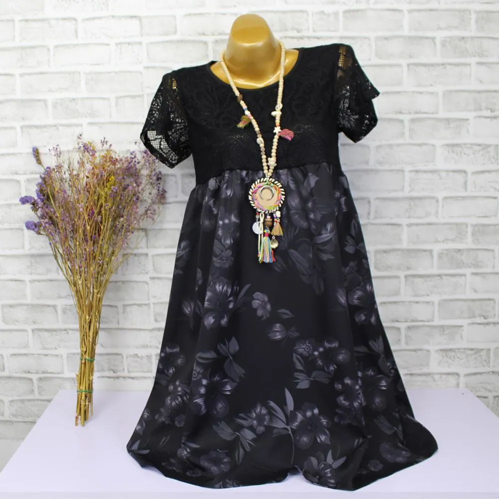Blossoms of Beauty Lace Top Dress