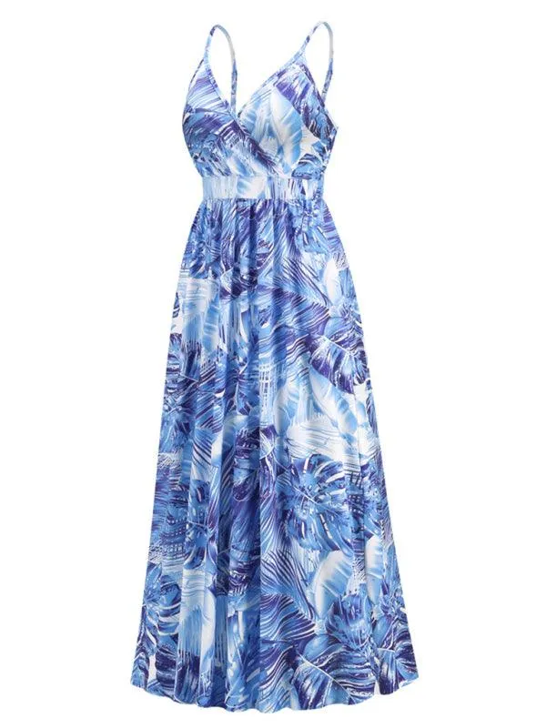 Bohemian Elegance V-Neck Maxi Dress
