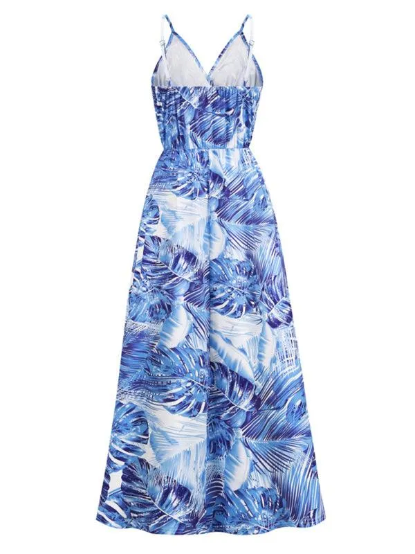 Bohemian Elegance V-Neck Maxi Dress