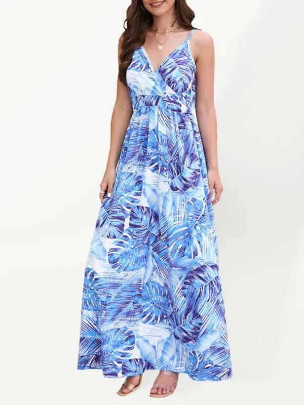 Bohemian Elegance V-Neck Maxi Dress