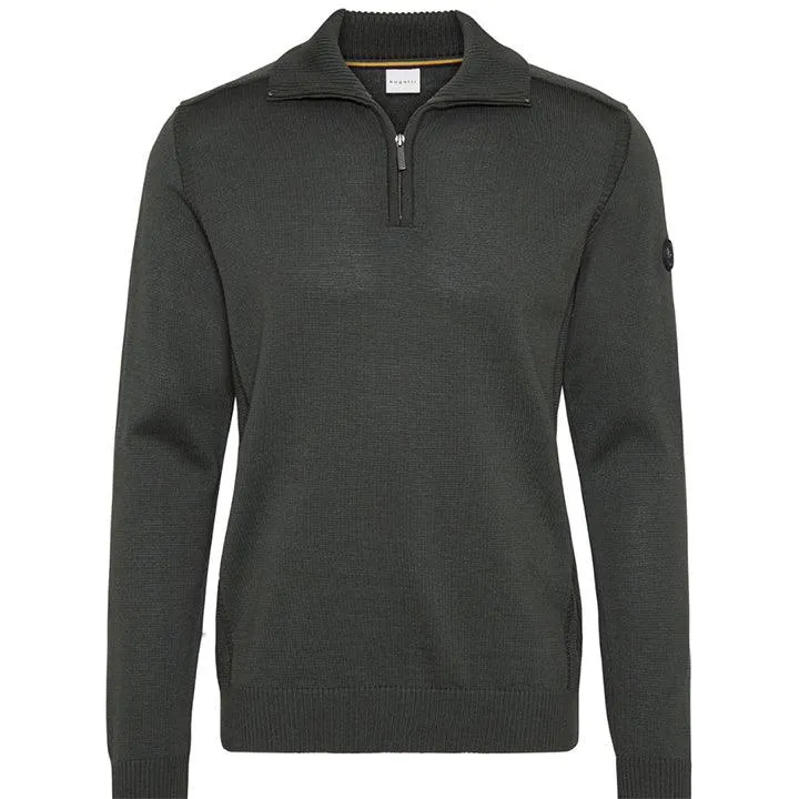 Bugatti Olive 1/4 Zip Knitwear Jersey Sweater