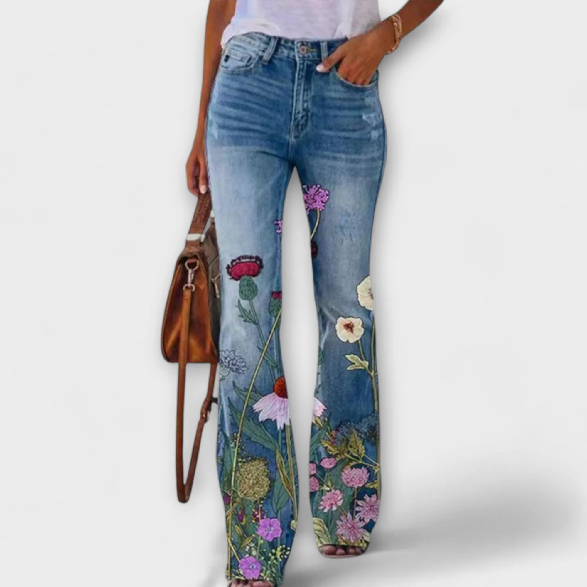 Buttoned Flared Trousers