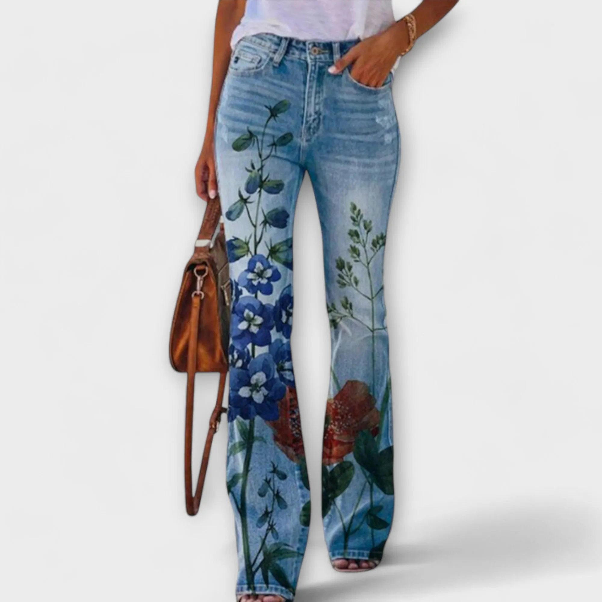 Buttoned Flared Trousers
