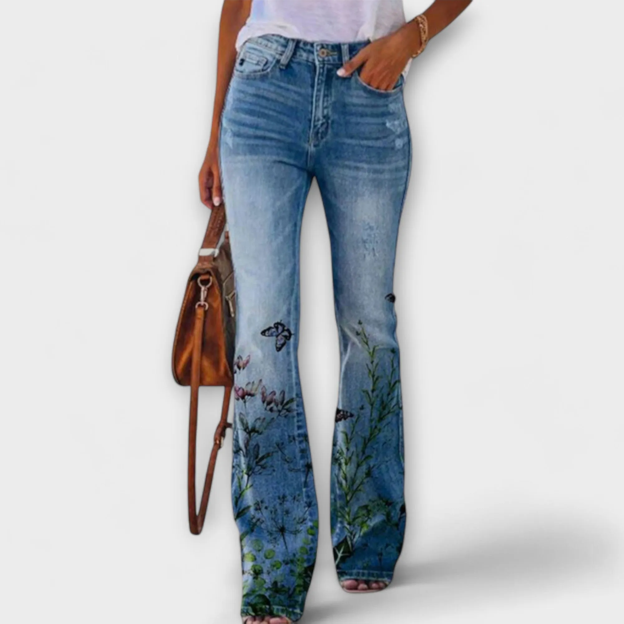 Buttoned Flared Trousers