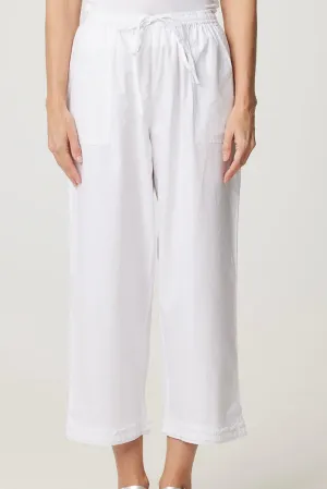 Cake Ruffle Capri pant 49023L - white