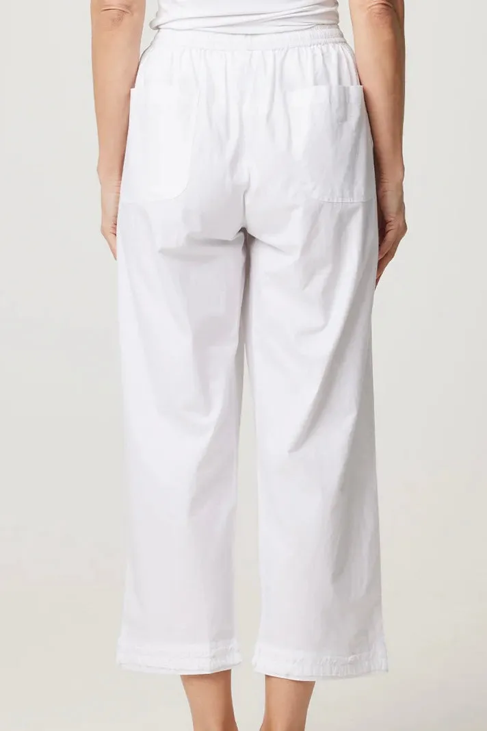 Cake Ruffle Capri pant 49023L - white