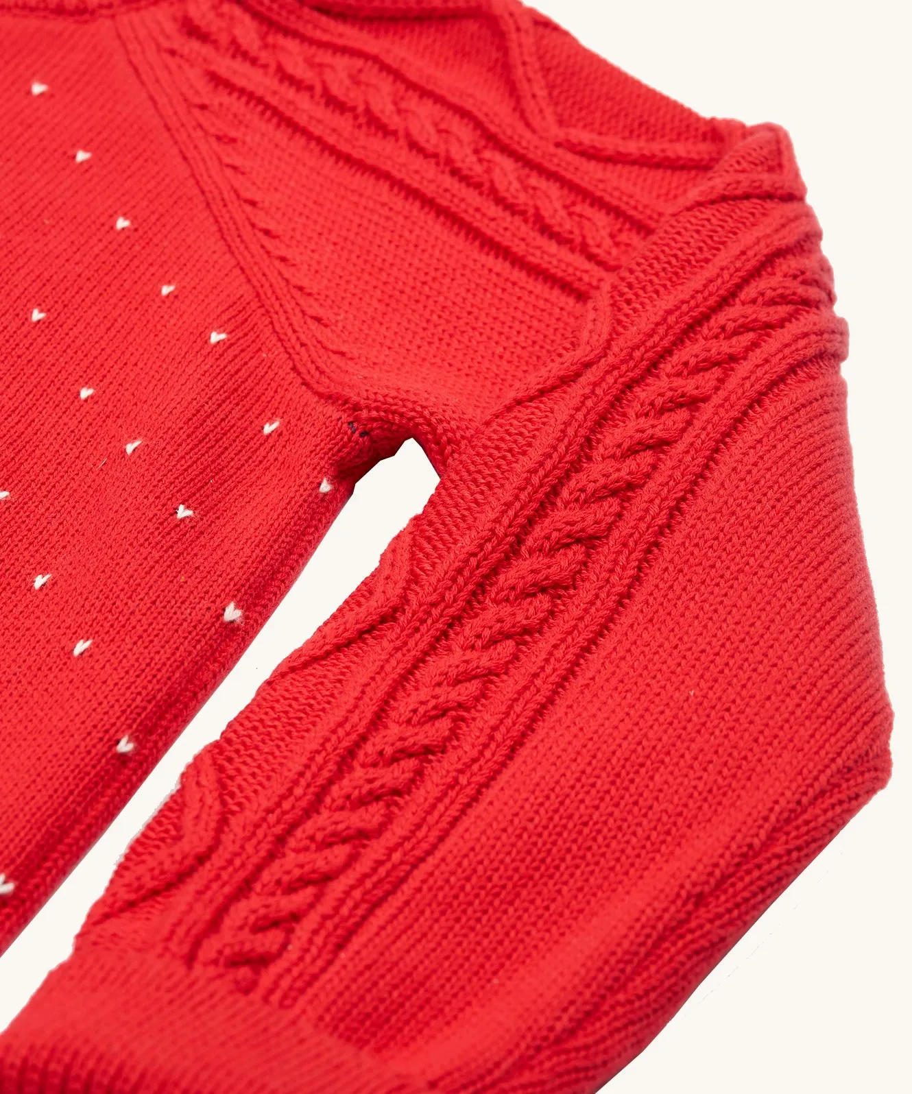 Caleb Character Knit Jumper - True Red/Penguin