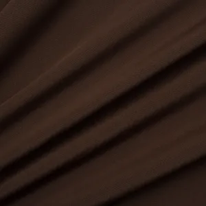 Chocolate Brown Silk Marocain Crêpe