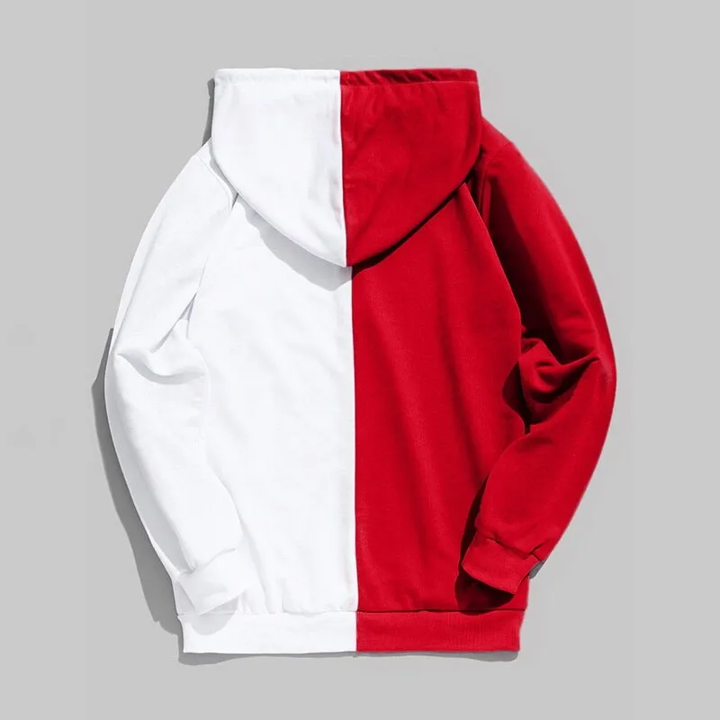 Cool Hoodies Men Patchwork Top Cloth