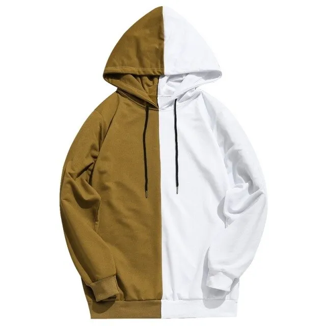 Cool Hoodies Men Patchwork Top Cloth
