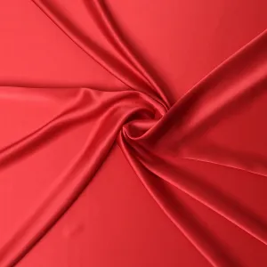 Crimson Cascade Pure Silk Satin Fabric, 110cm Wide - Buy Online-D18361