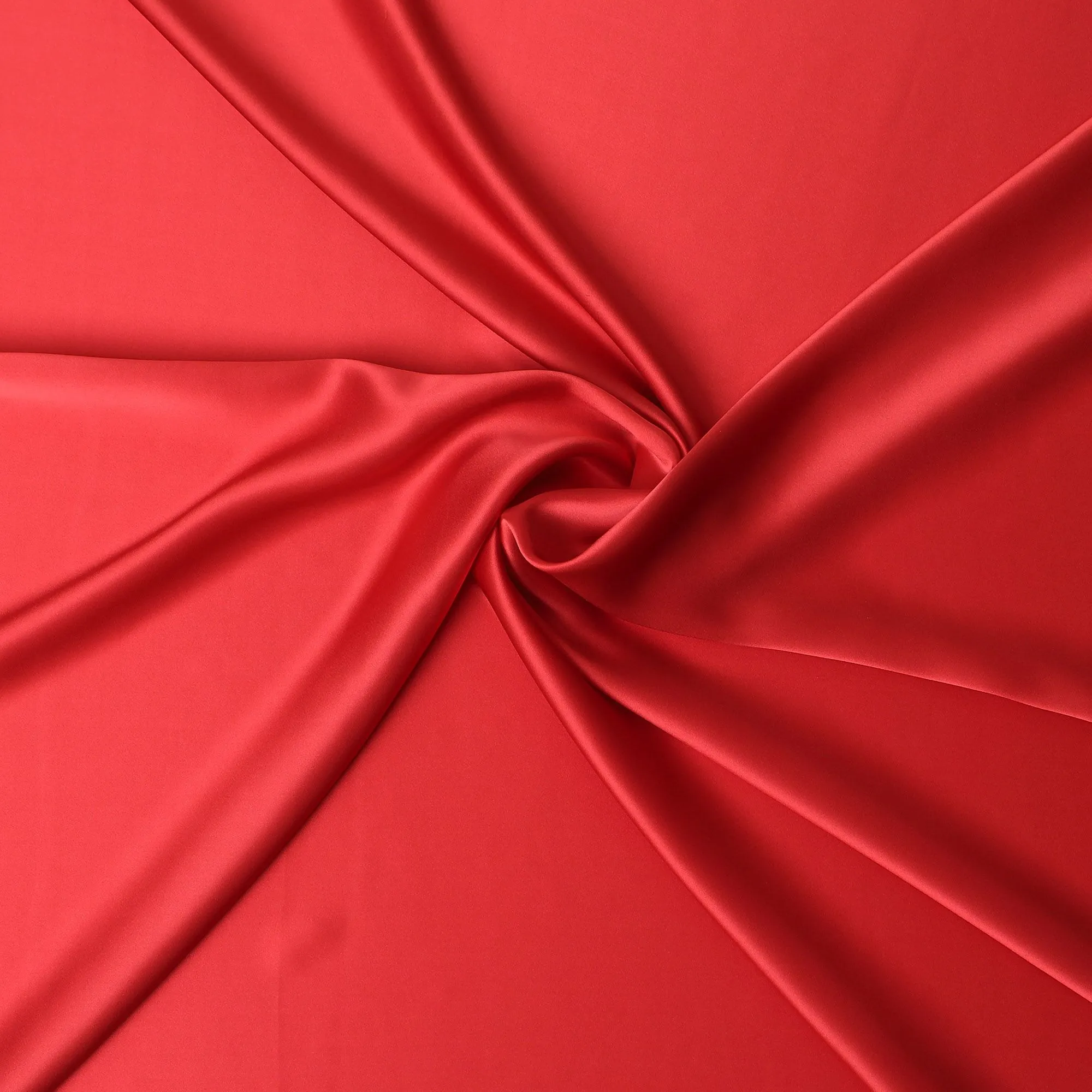 Crimson Cascade Pure Silk Satin Fabric, 110cm Wide - Buy Online-D18361