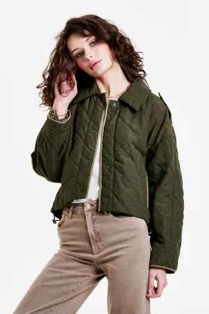 DEENA QUILTED SHELL BOXY JACKET GRETNA