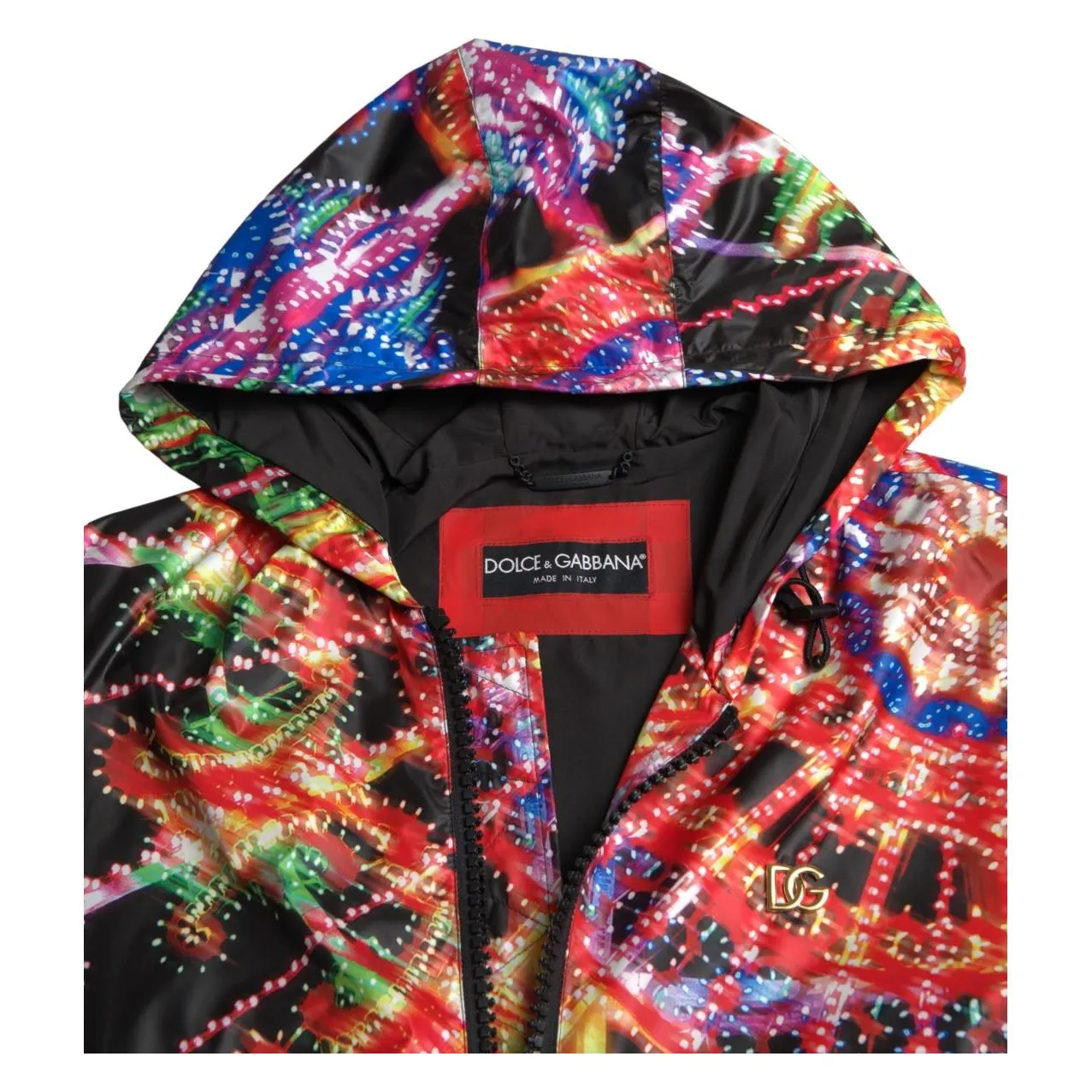 Dolce & Gabbana Multicolor Full Zip Hooded Sweater