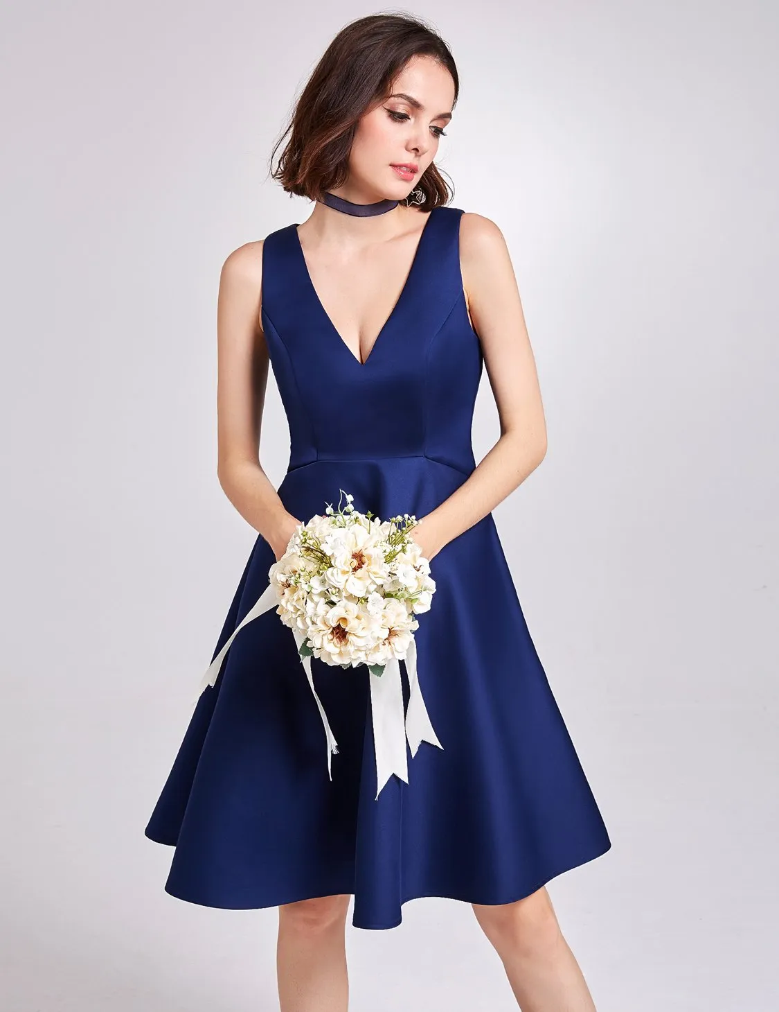Ever-Pretty Short V Neck Bridesmaid Dress EP05894