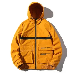 Fashion Casual Streetwear Hooded Men Jacket