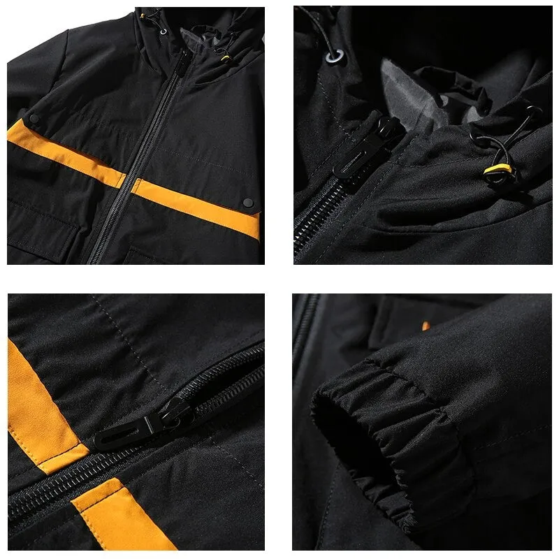 Fashion Casual Streetwear Hooded Men Jacket