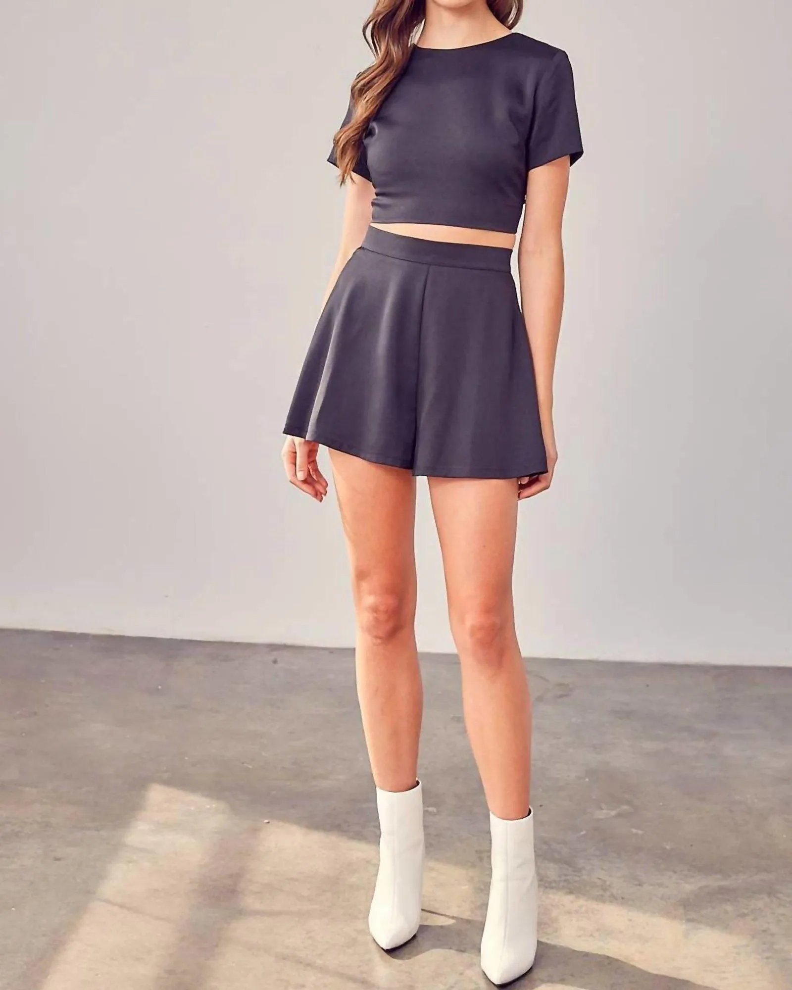 Flare Shorts In Black | Black